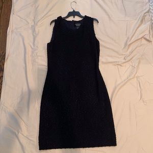 Navy dress with round neck